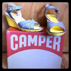 Yellow and grey Camper sandals size 37
